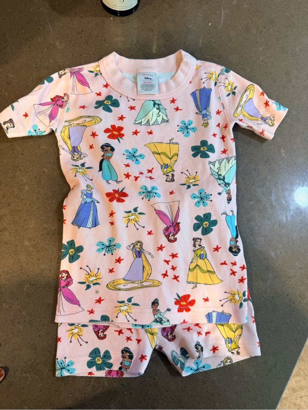 Hanna Andersson Pink Disney Princess Short Pajama Set